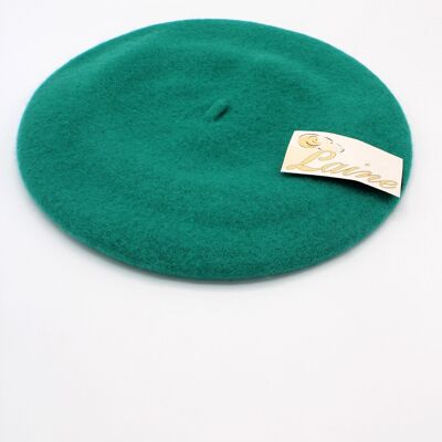 Klassische Baskenmütze aus reiner Wolle, 50 von 110 Farben (O-Z)