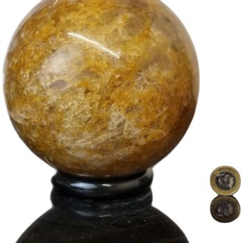Grande sphère de cristal de quartz guérisseur doré 6 » - Gh sph 4