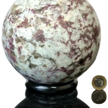 Grande sphère de cristal rubilite 5,75" - Rub sph 1