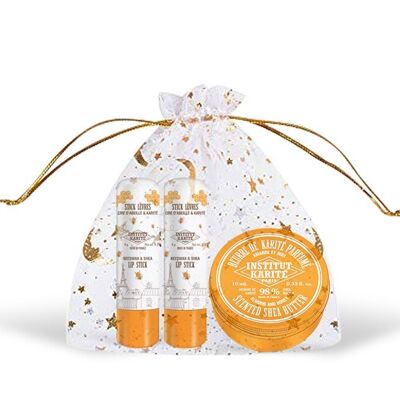 Goldene Organza-Pochon-Weihnachtsbox