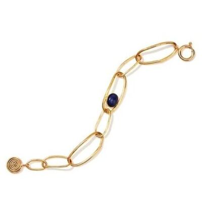 Bracelet à maillons en spirale de lapis-lazuli