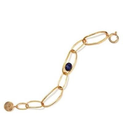 Bracelet à maillons en spirale de lapis-lazuli