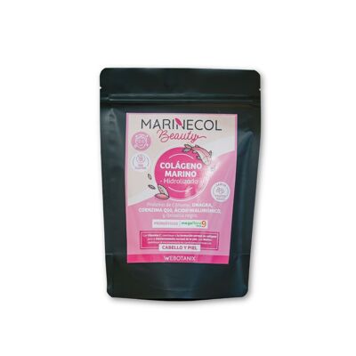 Hydrolyzed marine collagen with probiotics. Marinecol Beauty. Hair and skin