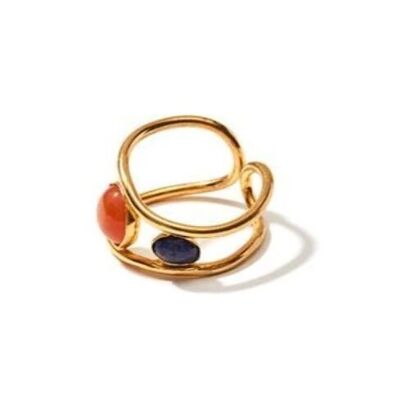 “Free Flow” gemstone statement ring