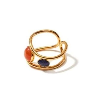 “Free Flow” gemstone statement ring