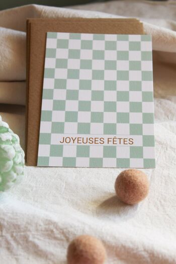 Joyeuses fêtes - damier