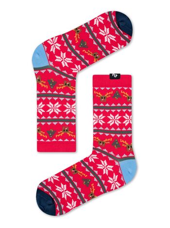 Chaussettes bio à motif de Noël coloré - Chaussettes à motifs de Noël, Pull de Noël 3