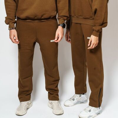 PANTALONE NOBRAND MMXX CIOCCOLATO CON ZIP UNISEX