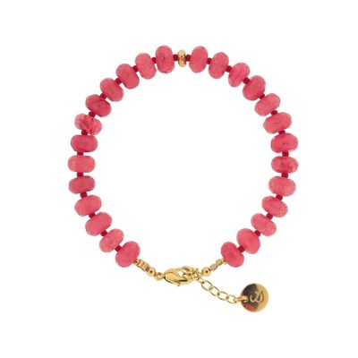 bracelet - jade pink