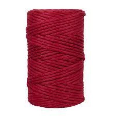 Corda Macramé di ordito ø4mm - Rosso Natale