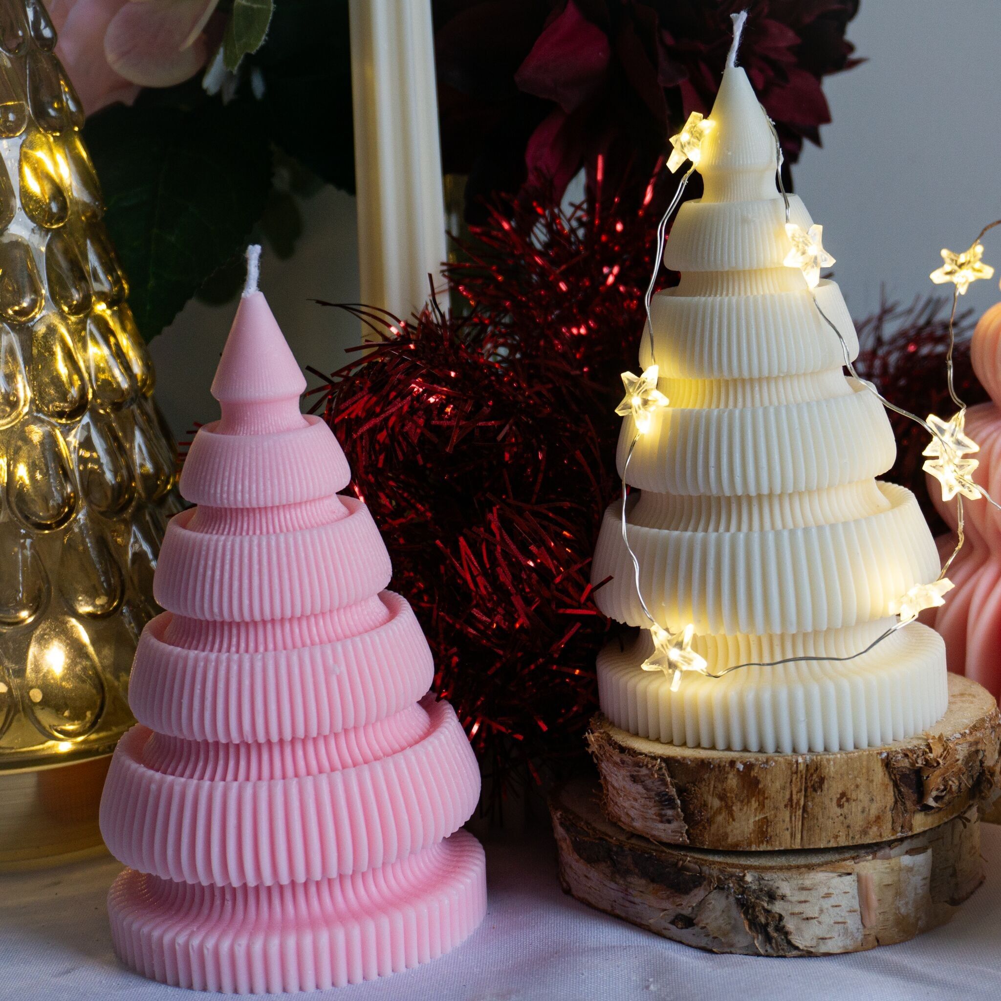 Vela Árbol de Navidad - Vela Navidad - Vela Navidad Decorativa - Vela Bambú Serenidad - Vela Árbol de Navidad