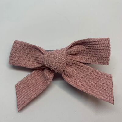 Velvet bow barrette