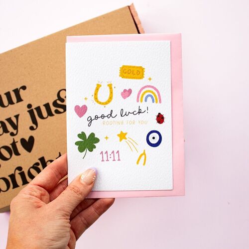Good Luck! Rooting for you A6 Greeting Card