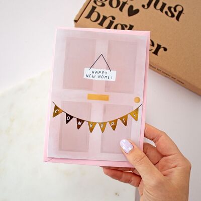 Tarjeta de felicitación A6 Happy New Home