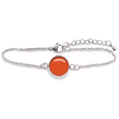 Silver Surgical Stainless Steel Curb Bracelet - Flash Pumpkin