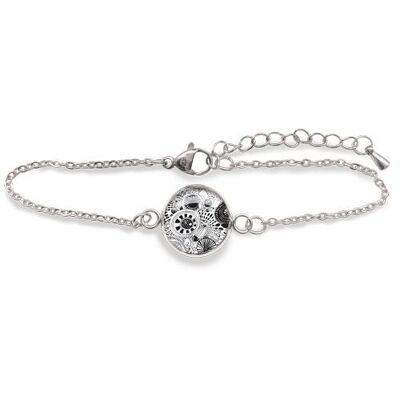 Bracelet Gourmette acier chirurgical inoxydable Argent - Botanica