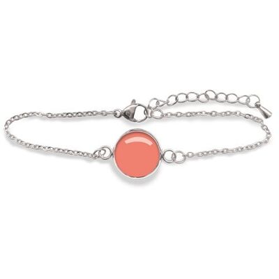 Curb bracelet surgical stainless steel Silver - Flash Grapefruit