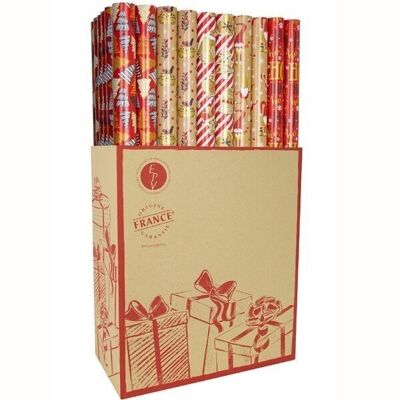 Piccolo rotolo di carta regalo natalizia XMAS