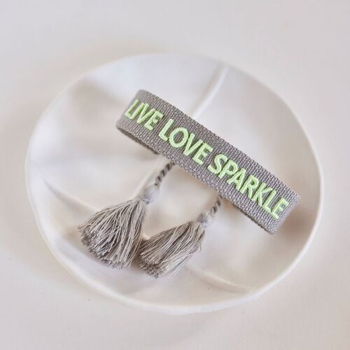 Live love Sparkle Statement Armband