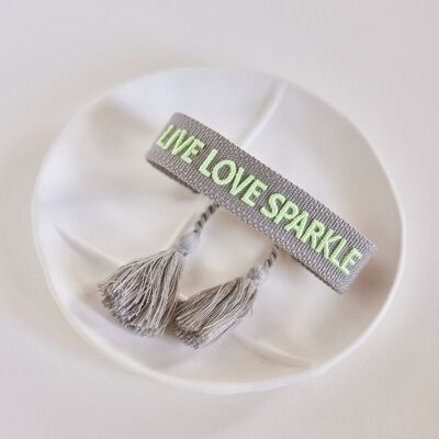 Live love Sparkle statement bracelet