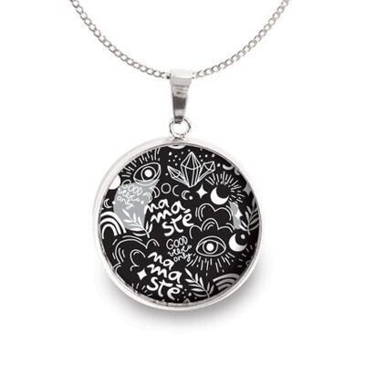 Silver surgical stainless steel chain necklace - Namasté