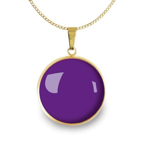 Collier chaîne acier chirurgical inoxydable Or - Flash Violet