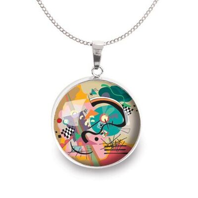 Silver surgical stainless steel chain necklace - Kandinsky