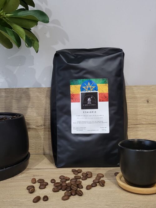 Café Grains Ethiopie 1kg - Acidulé et Floral - 100% Arabica