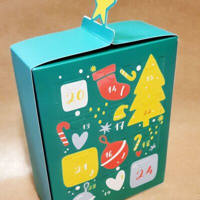 ADVENT CALENDAR filled with organic vegan chocolates-140g