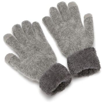 Gants fourrés unis adulte 1