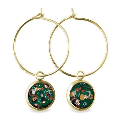 Gold surgical stainless steel hoop earrings - Edelweiss