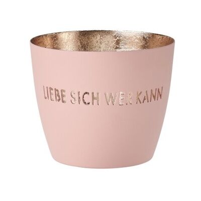 Madras, Windlicht, M, Liebe sich wer kann, blush/gold