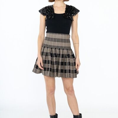 Checked knitted skirt - 22102