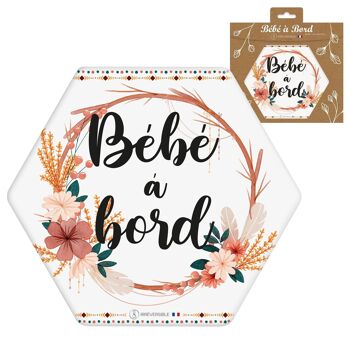 Adhésif Bébé à Bord Made in France - Bohème 6