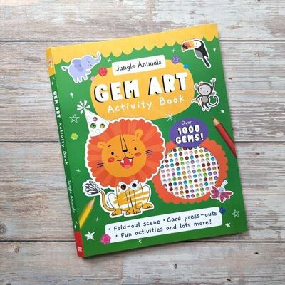 Gem Art Activity Book - Jungle Animals