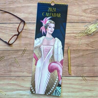 2024 Slim Calendar - Art Deco