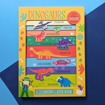 Livre cartonné d'apprentissage - Dinosaure 1