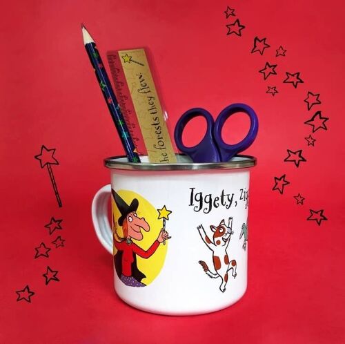 Room on the Broom Enamel Mug