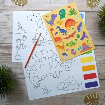 Ensemble d'art de palette de peinture - Dinosaures 3