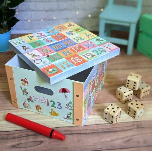 My First 123 Collapsible Kids Toy Storage Box