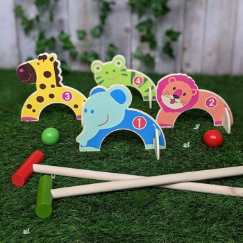 Ensemble de croquet motif animal - Jeux amusants d'été 2