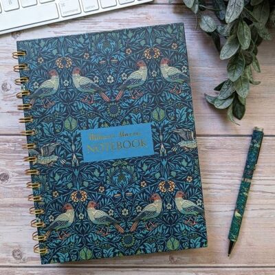 A5 Wiro Notebook - William Morris - Birds