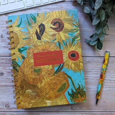 A5 Wiro Notebook - Van Gogh - Sunflowers