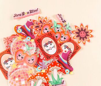 STICKER - Smiling Flower - Recyled PET material 6