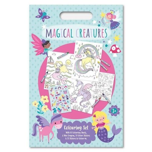 Magical Creatures A4 Colouring Set