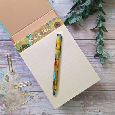 Flip Up Notebook - Van Gogh - Sunflowers