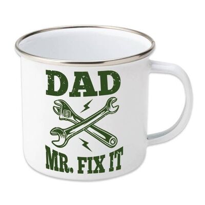 Dad Mr Fix it Enamel Mug
