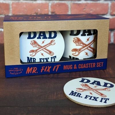 Gentlemen's Emporium Mug & Coaster - Dad Mr. Fix It