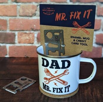 Tasse en émail et outil pour cartes Gentlemen's Emporium - Papa M. Fix It 1