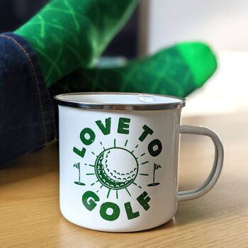 Tasse et chaussettes en émail Gentlemen's Emporium - Love To Golf 2